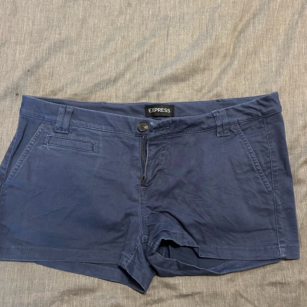 Express High Waist Dark Blue Women's Shorts